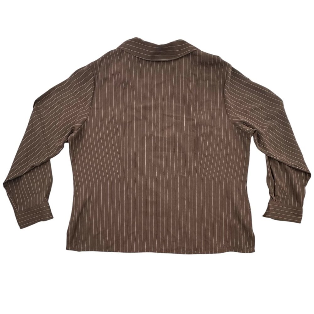 Covington Button Down Pinstripe Blouse - image 2